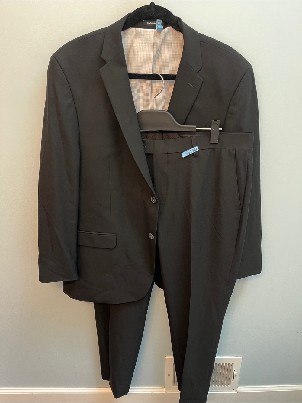 Egara Men’s Warehouse Men's Black Suit - Jacket & Trousers